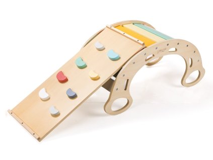 Montessori fa hinta PRO 5 az 1-ben 2 az 1-ben deszkával - friss színekben