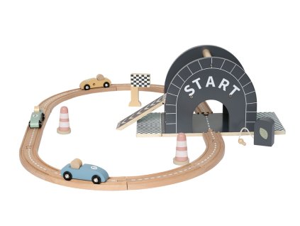 Fa autóversenypálya dobozban
