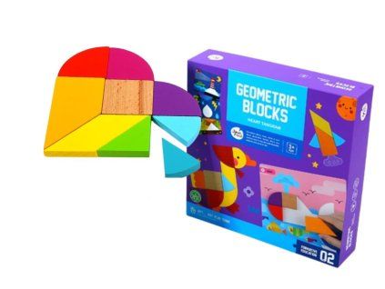 Fa tangram kirakó szív