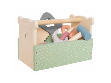 Fa gyerek szerszámok szerszámosládában - maci