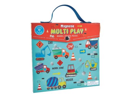 Építkezésen - Multifunkciós  4 az 1-ben mágneses játék