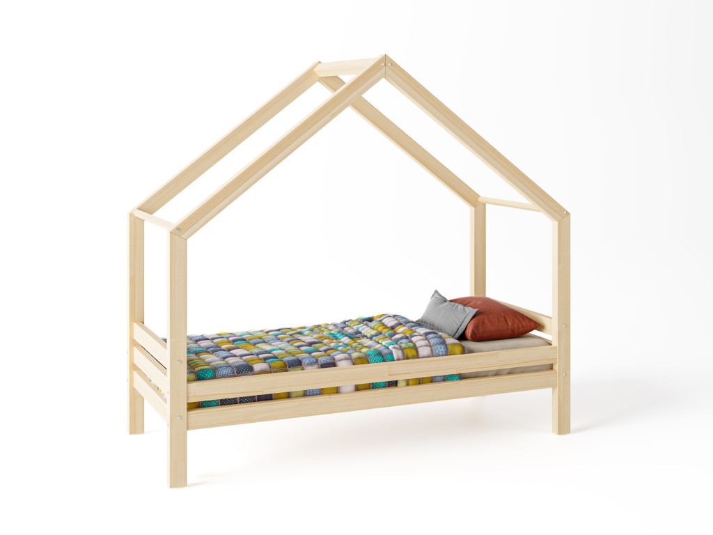 ELIS DESIGN Domináns prémium házikó ágy választható leesésgátlóval ágy méret: 90 x 190 cm, fiók, lábak: lábakkal, fiók nélkül, Leesésgátlók: elülső