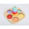 Szivárvány fa gyűrűk - beillesztő játék