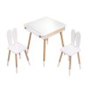 Füles szék 2 db és asztalka - növekvő szett