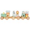 Fa vonat építőkockákkal