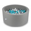 Száraz gyermekmedence szürke színben 90x40 cm labdák nélkül