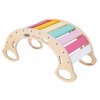 Fából készült 5in1 hintas színes lecekkel gyerekeknek