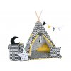 Sárga cikk cakk teepee sátor luxury