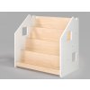 Házikó kétoldalú könyvtár - natúr/fehér