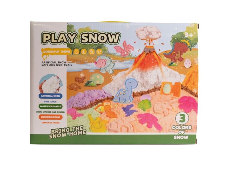 Kinetický sníh - sada Dinosaurus