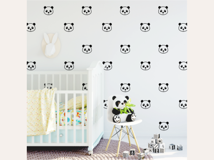 samolepky medvídci panda