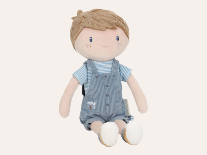 Bábika Jim v pruhovanom tričku 35 cm