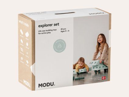 Sada stavebních bloků Explorer pro děti - mint/zelená