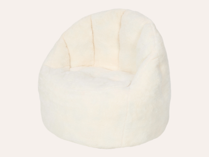 Detské plyšové kreslo Soft White