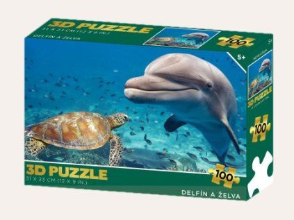 3D puzzle Delfín a želva