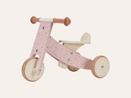 Drevené odrážadlo trojkolka – Pink