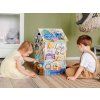 Svítící domeček activity board s LED Pirát pastel