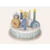 Narodeninová torta 26 dielov drevená Blue