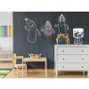 Dětská stolní lampa - Chlapec a velryba v oceánu