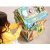 Domecek activity board s originalnimi stranami a led svetlem safari se lvem