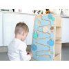 Učící věž pro děti multifunkční Play 5v1 modrá 75 cm s activity boardem