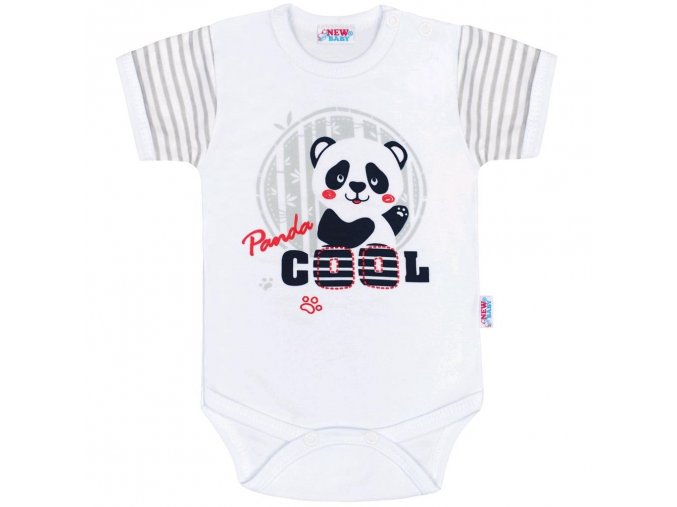 Kojenecké body s krátkým rukávem New Baby Panda (1)