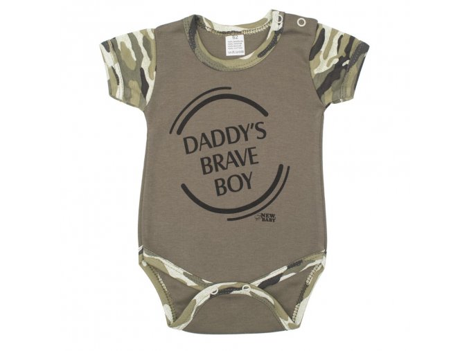 Kojenecké body s krátkým rukávem New Baby Army boy (1)