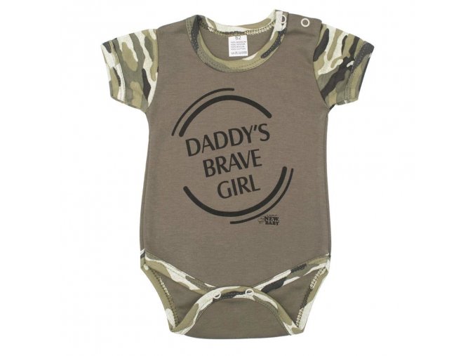 Kojenecké body s krátkým rukávem New Baby Army girl (1)