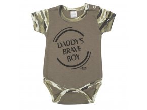 Kojenecké body s krátkým rukávem New Baby Army boy (1)