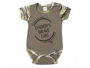 Kojenecké body s krátkým rukávem New Baby Army girl (1)