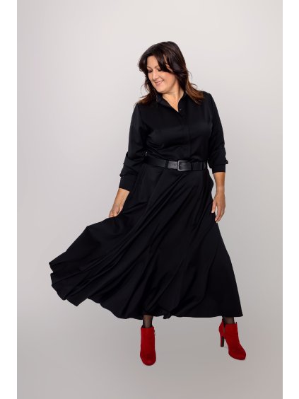 No. 1.44 Košilové šaty Flare (Barva Khaki, Velikost 36)