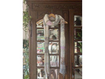 Zero waste šála šedá