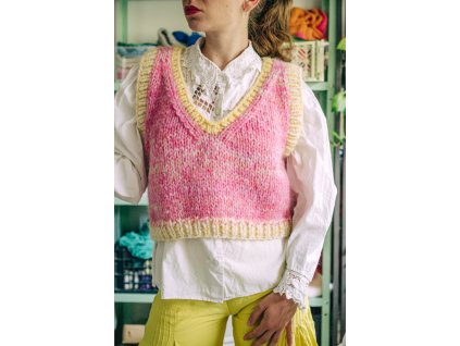 Vesta maxi mix růžovo-žlutá