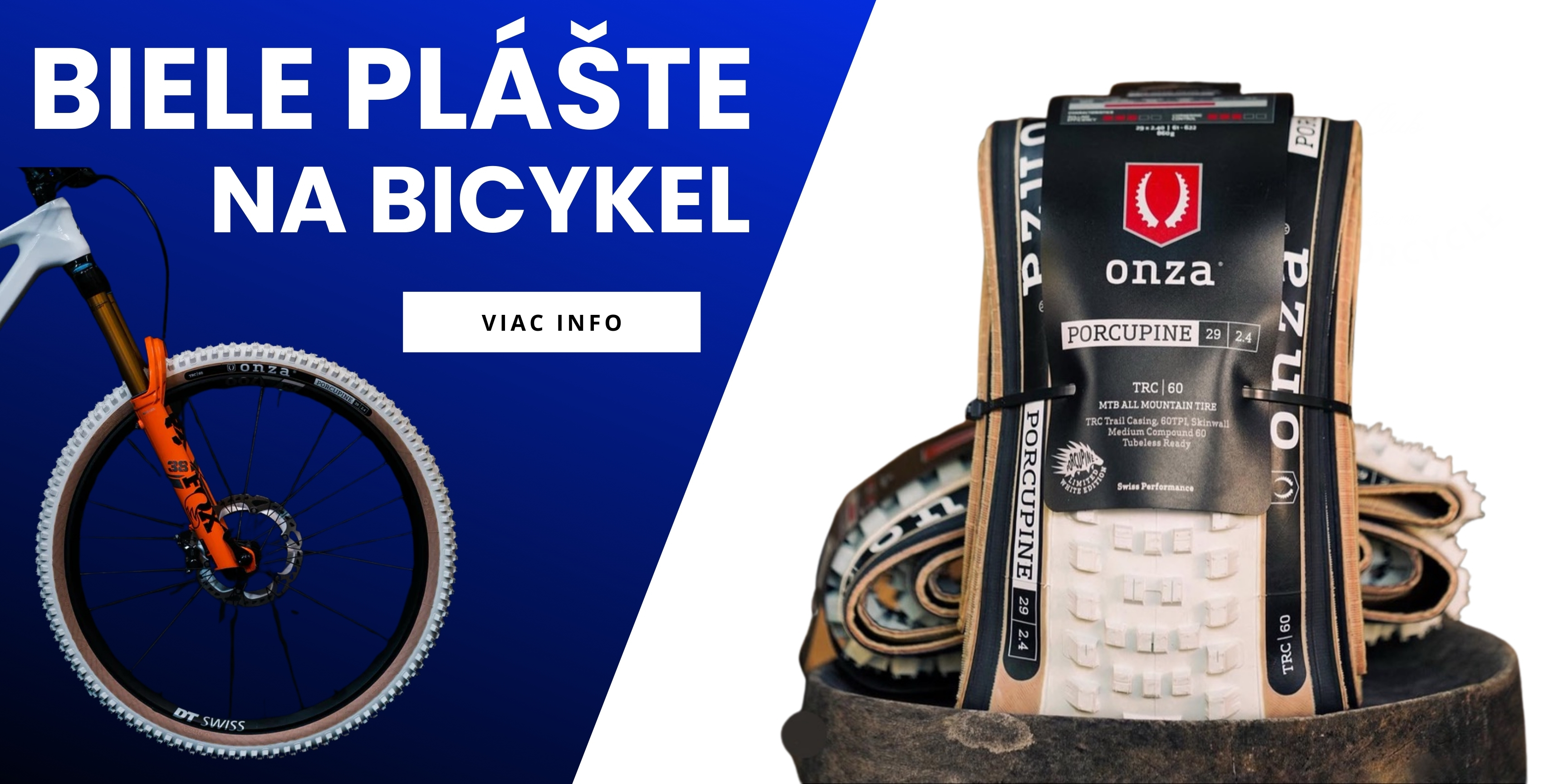 Biele plášte na bicykel