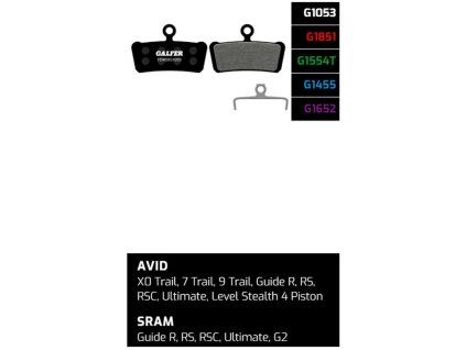 Brzdové platničky Galfer - FD459 Avid, Sram – Advanced