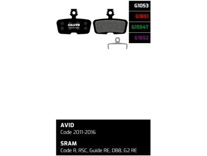 Brzdové platničky Galfer - FD455 Sram a Avid
