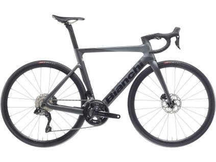 bianchi oltre race 105 di2 12sp grey black cestny aerobicykel
