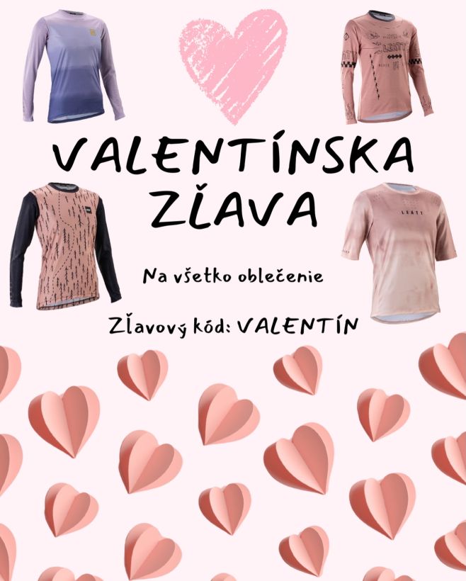 Všetkým vám prajeme krásny Valentín🩷 Pripravili sme si pre vás zľavu na všetko oblečenie👕🚴‍♂️ s kódom: VALENTÍN Získate...