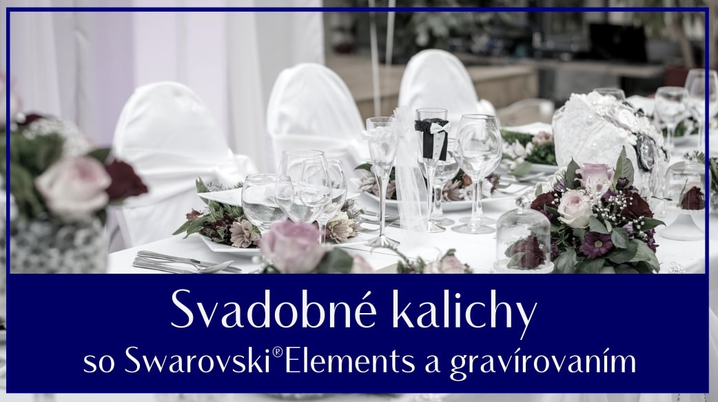 Svadobné poháre s gravírovaním mien a dátumu