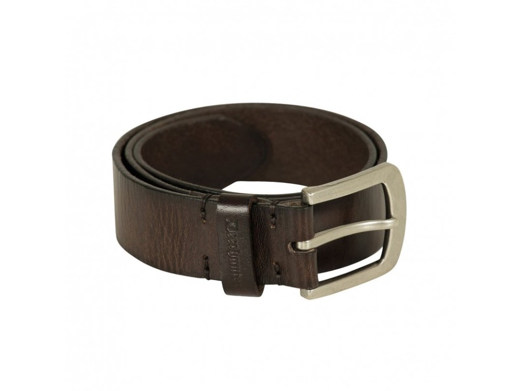 deerhunter leather belt dark brown kozeny opasok