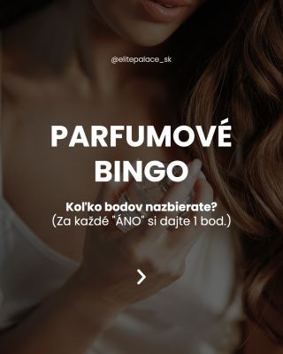 🎉 PARFUMOVÉ BINGO! 👃✨ Koľko políčok si môžete odškrtnúť? 😄 Priznajte sa... kto už niekedy kúpil parfum len preto, že sa...
