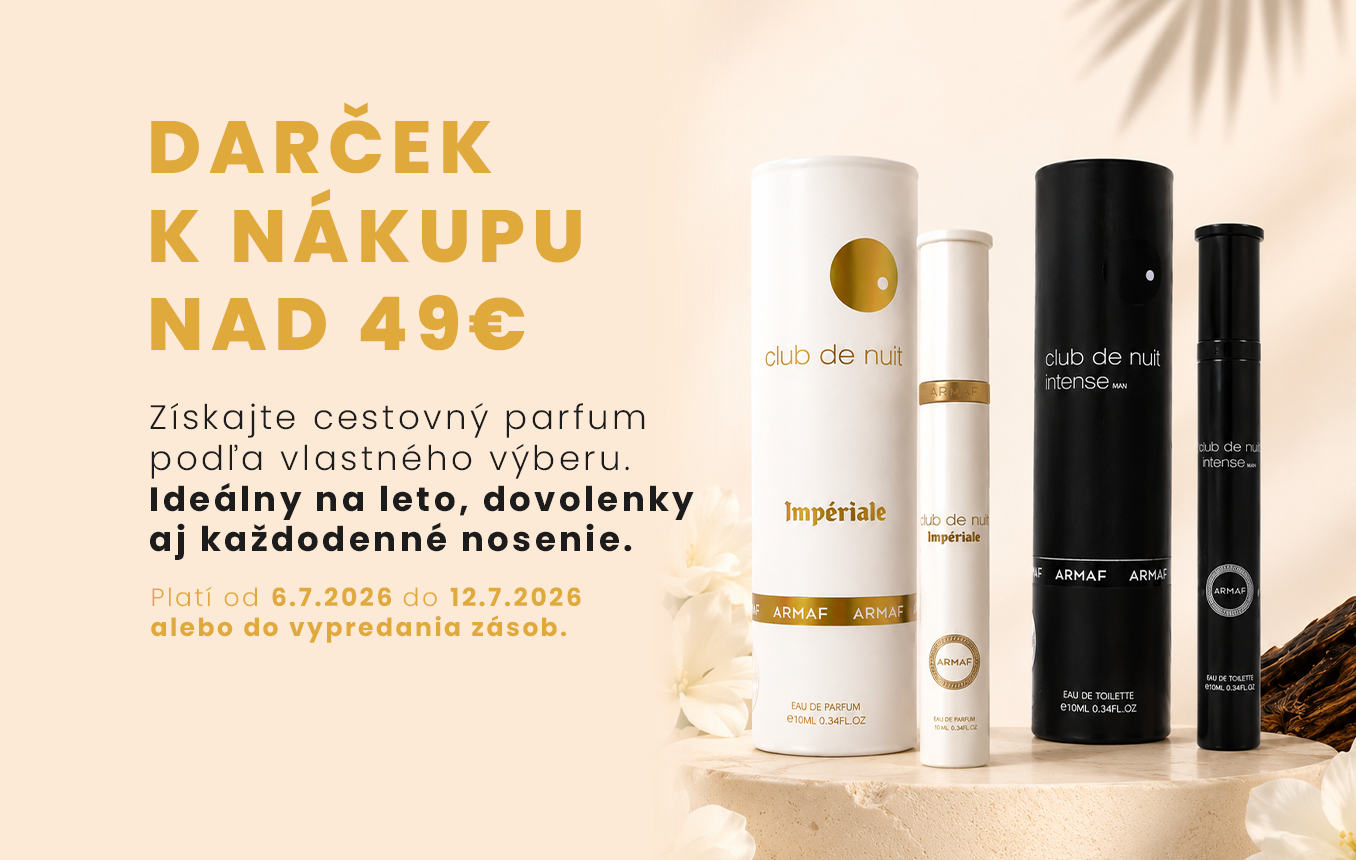 Cestovný parfum ako darček k nákupu nad 49€
