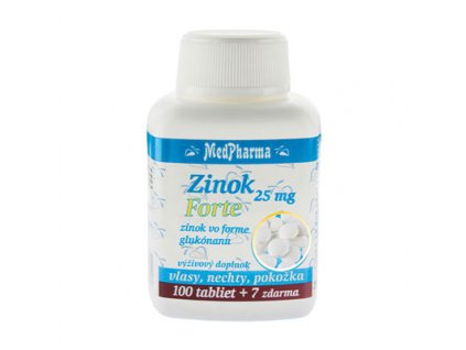 MedPharma Zinok 25 mg FORTE, 107 tbl