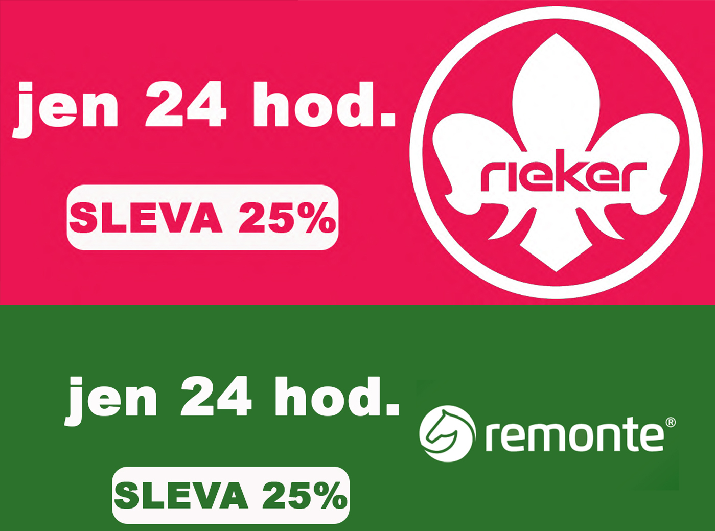 24 hodin | Rieker a Remonte | sleva 25%