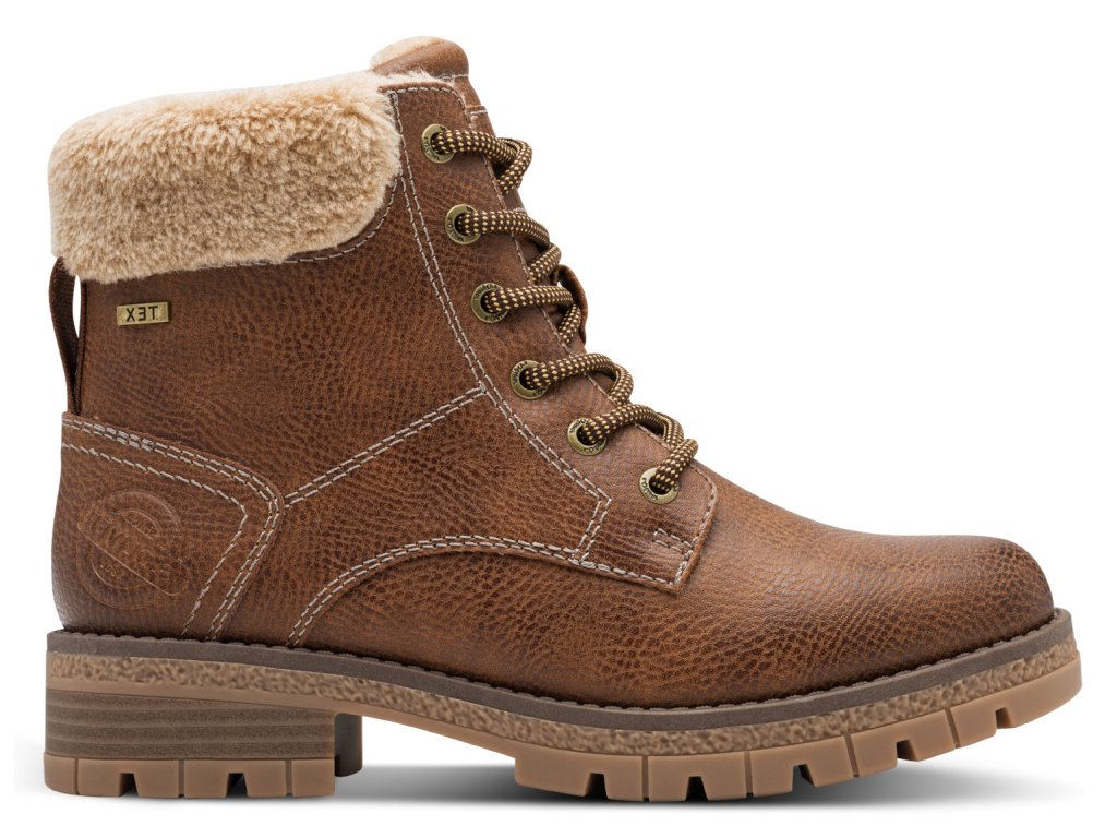 Dámské kotníkové zimní boty farmářky s kožíškem s.Oliver 5-26227-43 3A5 hnědé