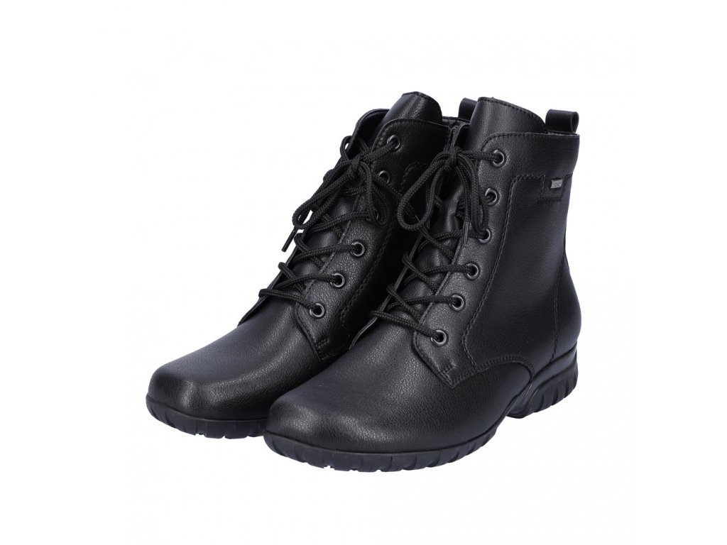 Dámská kožená kotníková obuv Rieker L4611-00 černá šíře H - Eliteshoes