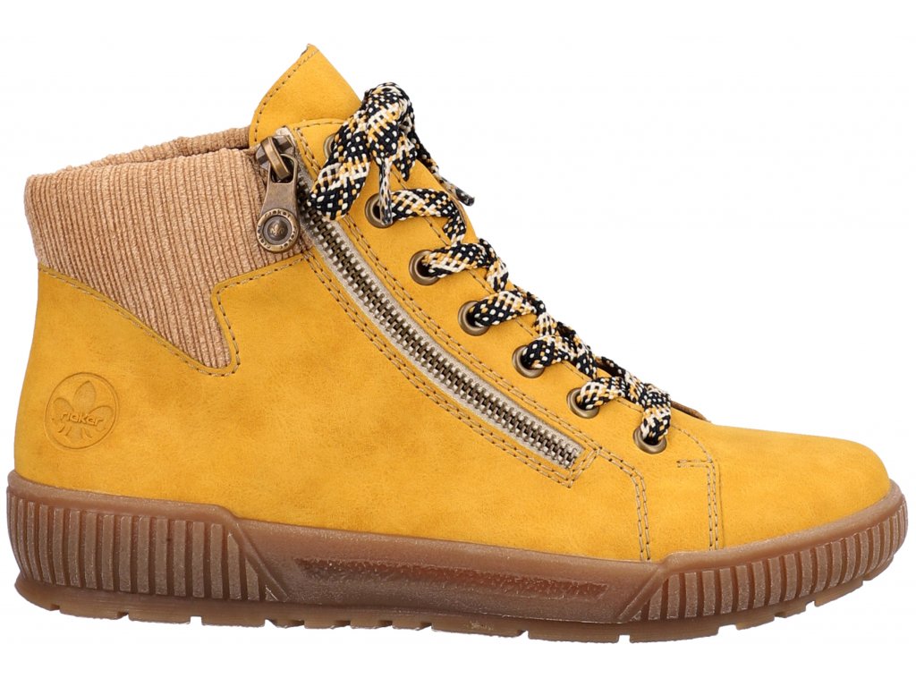 Dámská kotníková zimní obuv RIEKER N0709-68 žlutá - Eliteshoes