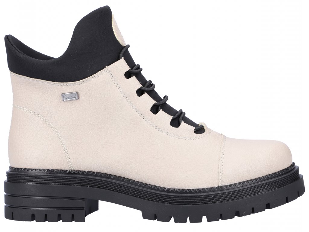 Dámské zimní kotníkové boty RIEKER Y3163-60 béžové - Eliteshoes