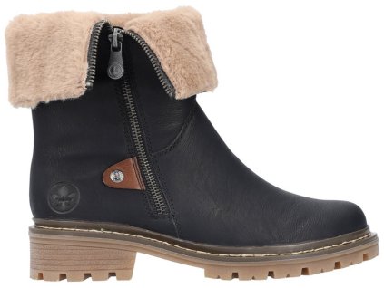 Dámské nižší 3/4 kozačky RIEKER Y9582-00 černé