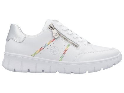 Dámské kožené tenisky sneaker´s RIEKER N1313-80 bílé